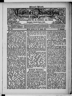 Tägliche Rundschau vom 30.08.1901