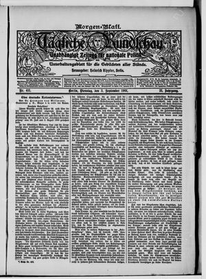 Tägliche Rundschau vom 03.09.1901