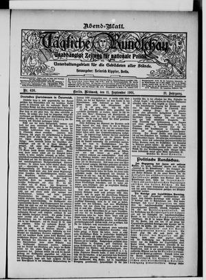 Tägliche Rundschau vom 11.09.1901