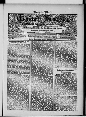 Tägliche Rundschau vom 12.09.1901