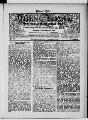 Tägliche Rundschau vom 12.09.1901
