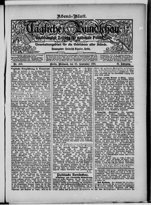 Tägliche Rundschau vom 25.09.1901