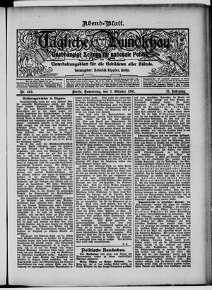 Tägliche Rundschau vom 03.10.1901