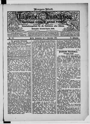 Tägliche Rundschau vom 02.11.1901