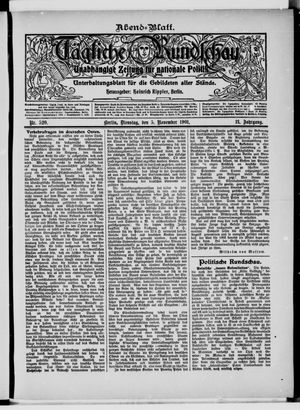 Tägliche Rundschau vom 05.11.1901