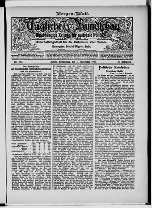 Tägliche Rundschau vom 07.11.1901