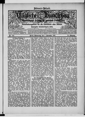 Tägliche Rundschau vom 07.11.1901