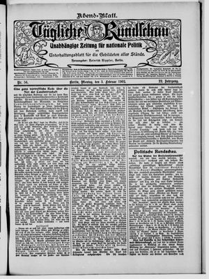 Tägliche Rundschau on Feb 3, 1902