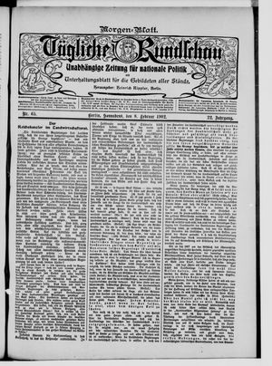 Tägliche Rundschau on Feb 8, 1902