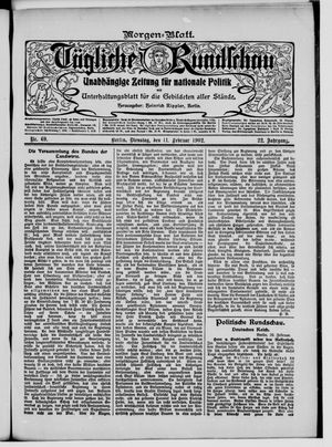 Tägliche Rundschau vom 11.02.1902