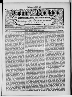 Tägliche Rundschau vom 10.03.1902