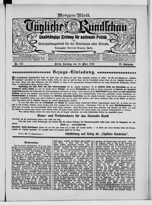 Tägliche Rundschau on Mar 16, 1902