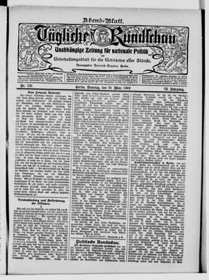 Tägliche Rundschau vom 18.03.1902