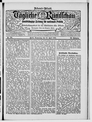 Tägliche Rundschau vom 24.04.1902