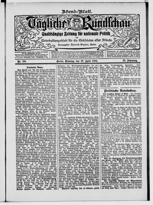 Tägliche Rundschau vom 29.04.1902