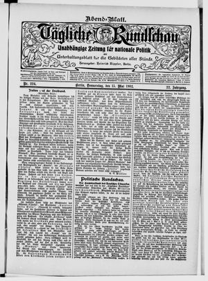 Tägliche Rundschau vom 15.05.1902