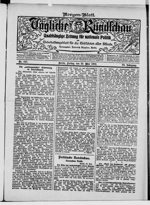 Tägliche Rundschau on May 30, 1902