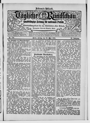 Tägliche Rundschau on May 30, 1902
