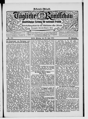 Tägliche Rundschau vom 23.06.1902