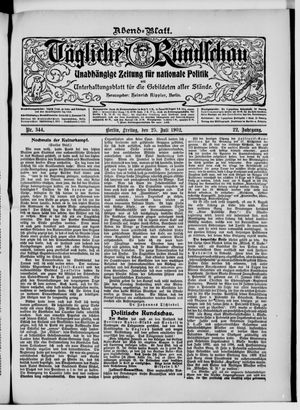 Tägliche Rundschau vom 25.07.1902