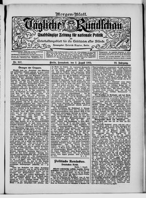 Tägliche Rundschau vom 02.08.1902