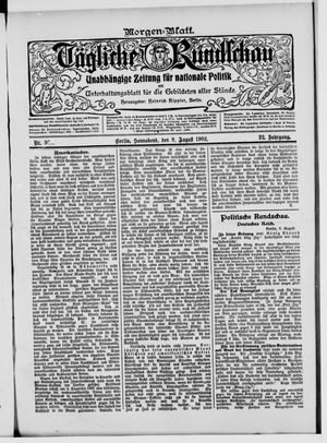 Tägliche Rundschau on Aug 9, 1902