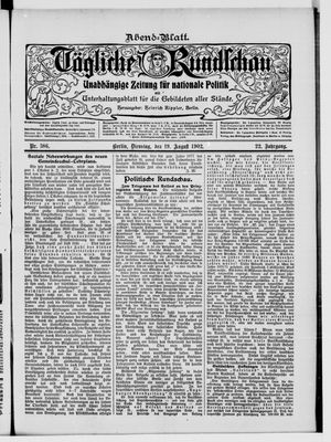 Tägliche Rundschau vom 19.08.1902