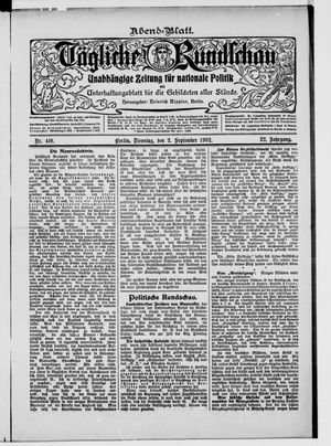 Tägliche Rundschau on Sep 2, 1902