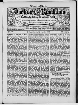 Tägliche Rundschau vom 12.09.1902