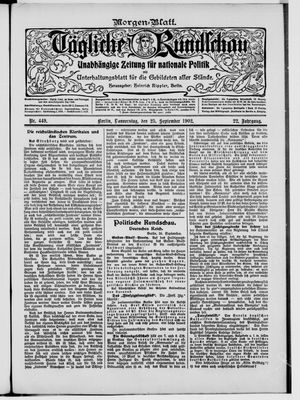 Tägliche Rundschau vom 25.09.1902