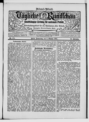 Tägliche Rundschau on Oct 9, 1902