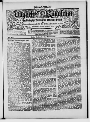 Tägliche Rundschau vom 10.10.1902