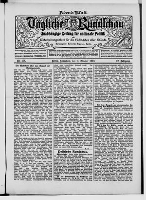 Tägliche Rundschau vom 11.10.1902