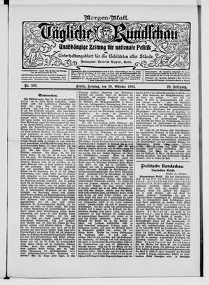 Tägliche Rundschau vom 26.10.1902