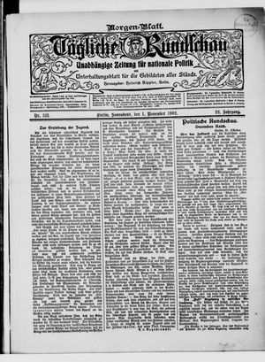 Tägliche Rundschau on Nov 1, 1902