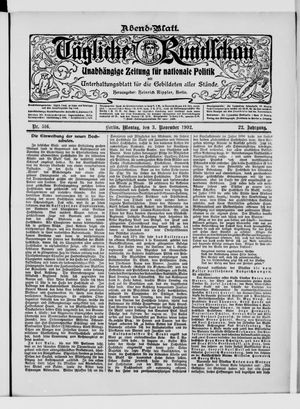 Tägliche Rundschau vom 03.11.1902