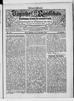 Tägliche Rundschau on Nov 10, 1902