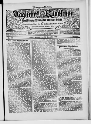 Tägliche Rundschau vom 12.11.1902