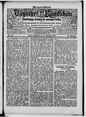 Tägliche Rundschau vom 29.11.1902