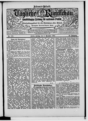Tägliche Rundschau vom 05.12.1902