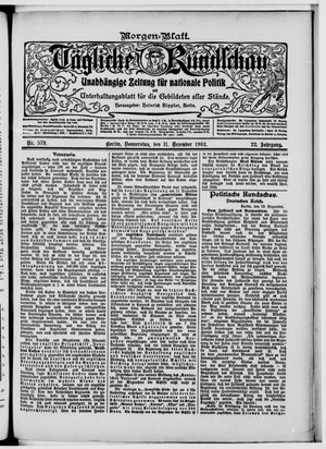 Tägliche Rundschau vom 11.12.1902