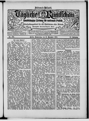Tägliche Rundschau vom 18.12.1902