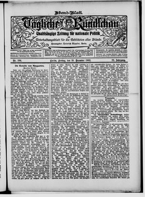 Tägliche Rundschau vom 19.12.1902