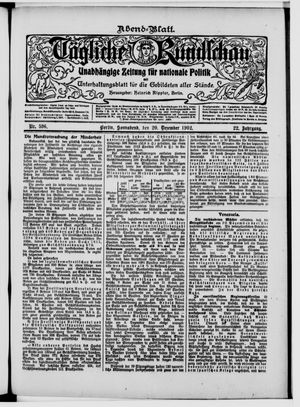 Tägliche Rundschau vom 20.12.1902