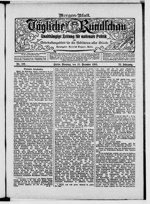 Tägliche Rundschau vom 23.12.1902