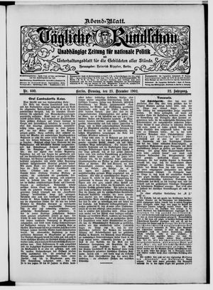 Tägliche Rundschau vom 23.12.1902