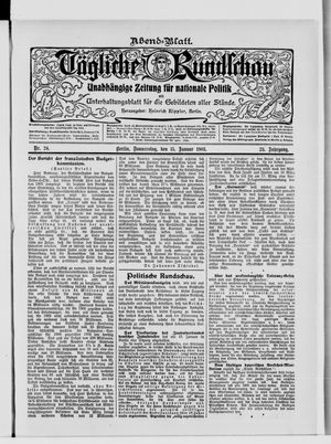 Tägliche Rundschau on Jan 15, 1903