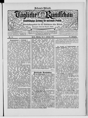 Tägliche Rundschau vom 02.02.1903