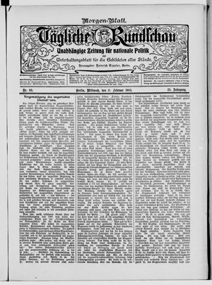 Tägliche Rundschau vom 11.02.1903
