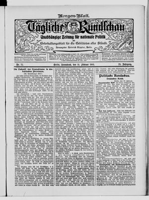 Tägliche Rundschau on Feb 14, 1903